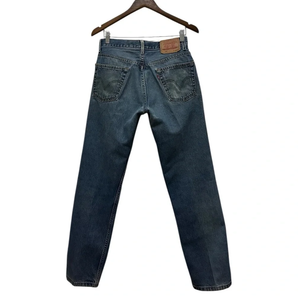 038 Levi’s 505 Hungary |Regular Fit Blue Denim Jeans With Faded Wash(Size 30x32)